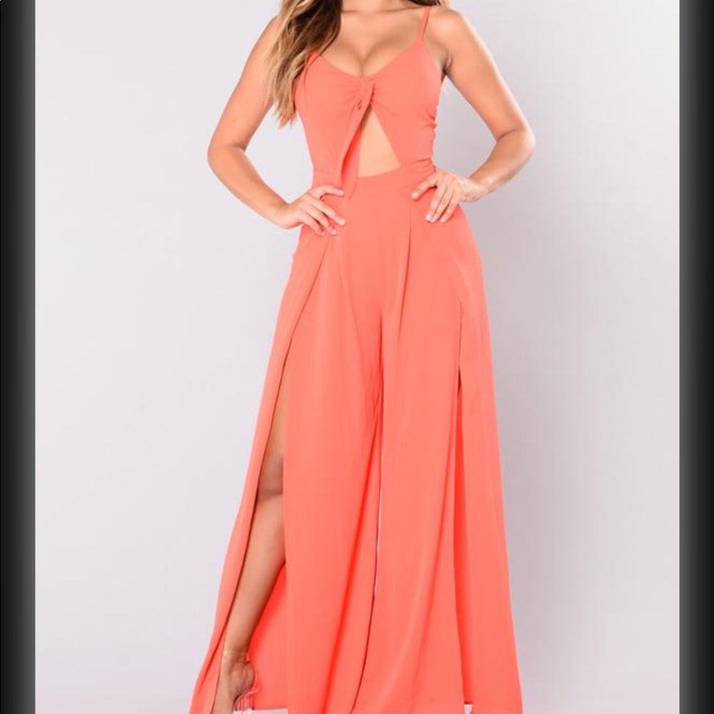 Fashion Nova coral Jumpsuit